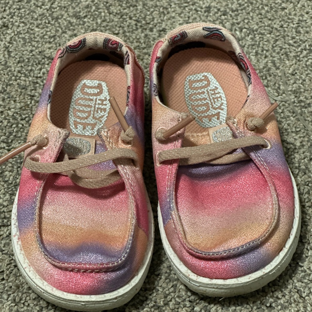 Hey Dude Kids Moccasins in Pink and Purple